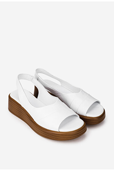 Dasha Sandale dama albe din piele naturala