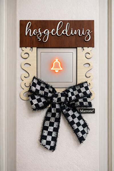 Marrone Welcome Socket Frame Bell Ornament