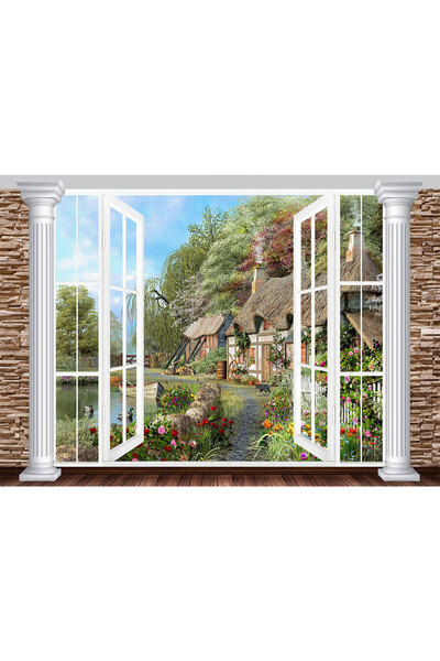 VIODESIGN Landscape photo wallpaper, self-adhesive, 3D, multicolor, 80x120 cm...