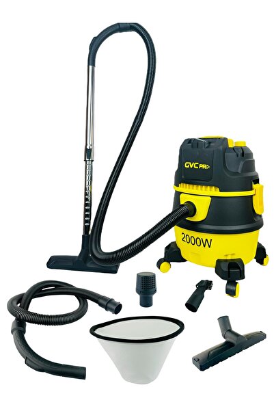 GVC PRO مكنسة برميل رطب وجاف جي في سي برو بلاستيك 15 لتر - 2000W - GVCV-1760