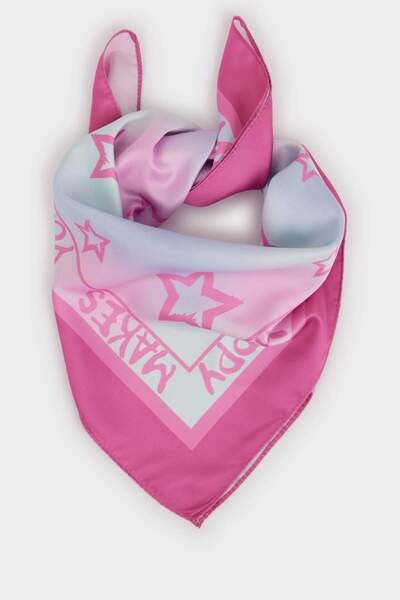 DeFacto Patterned Satin Scarf for Girls H4037A826Sm