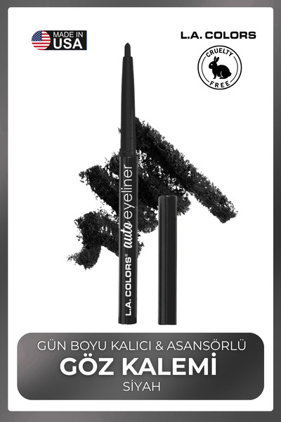 L.A Colors Automatic Eyeliner Pencil - Long-Lasting, Smudge-Proof, Lift-Resis...