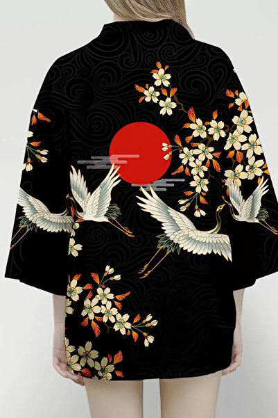 Giraffe Kimono Japon Samurai Anime Dijital Baskı İnce Yazlık Tek beden