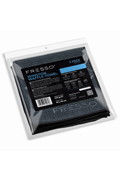 FRESSO Set de 3 lavete din microfibră pentru ferestre Winston Waffle Towel 40...