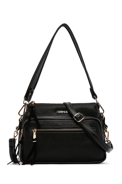 Derimod Women's Black Long Strap Shoulder Bag 26Pbd2107Ft