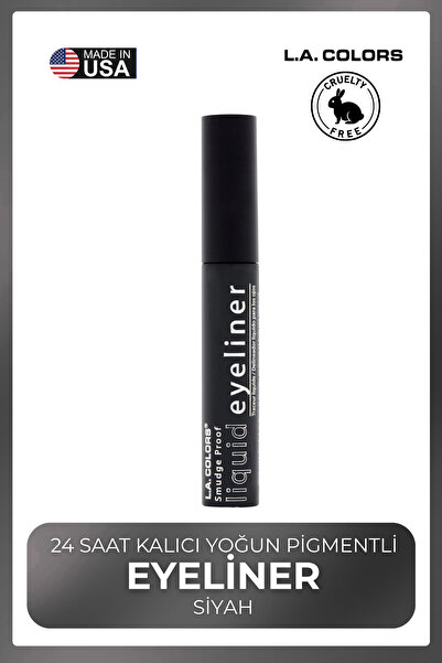 L.A Colors Liquid Eyeliner - 24 Hour Long Lasting Intensely Pigmented Eyeline...