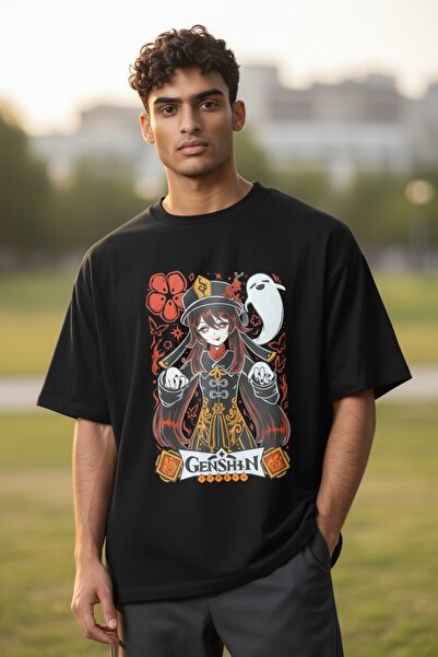 FG KONNİCHİWA Μπλουζάκι Hu Tao Genshin Impact gorou, Άνιμε, Μάνγκα, Γραφικό μ...