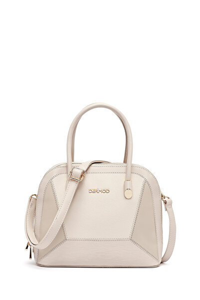 Derimod حقيبة كتف كلاسيكية بحزام طويل كريمي اللون للنساء 26PBD260614