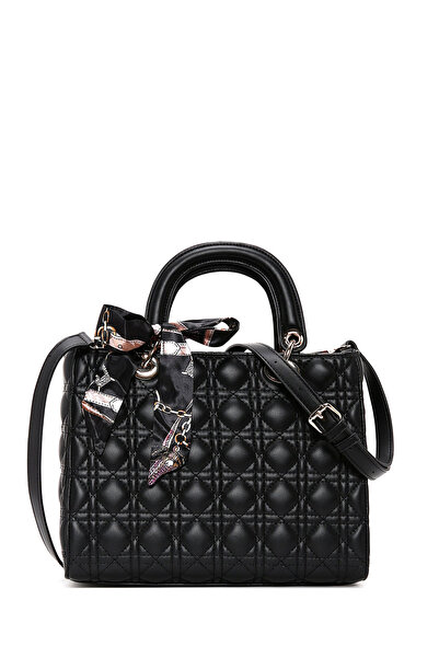 Derimod Women's Black Long Strap Quilted Shoulder Bag 26Pbd2806Kp