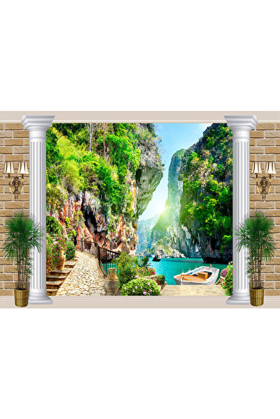 VIODESIGN Fototapet peisaj, autoadeziv, 3D , multicolor, 200x300 cm PE164