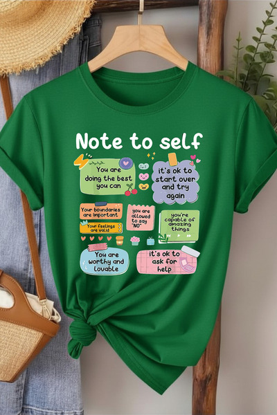 l'eivor Tricou de damă cu imprimeu „Note to Self”