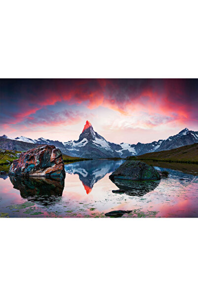 VIODESIGN Landscape photo wallpaper, self-adhesive, Sunset, multicolor, 80x12...