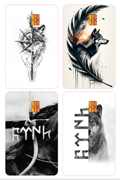 artea tasarım Σετ 4 τεμαχίων επικαλυμμάτων πιστωτικών καρτών με τουρκική γραφ...