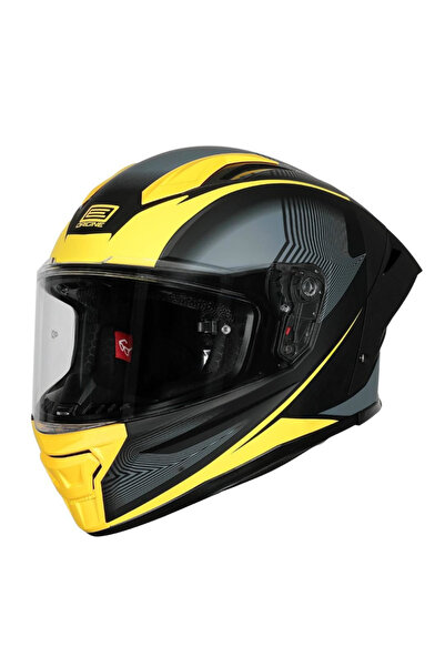 Origine Casca moto integrala, Pista Elementary, culoare galben/negru mat, mar...