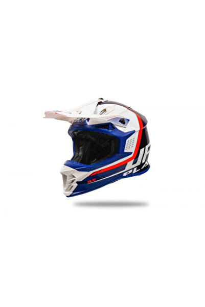 UFO Casca motocross/enduro Plast Intrepid, culoare albastru/alb, marime XL