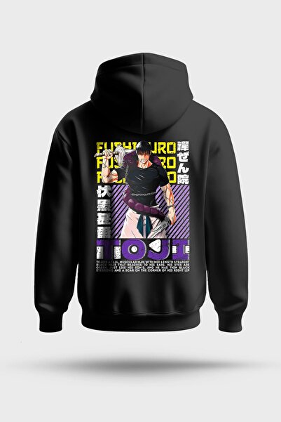 FG KONNİCHİWA Jujutsu Kaisen Τότζι Φουσιγκούρο Υπερμεγέθες Φούτερ με Κουκούλα...