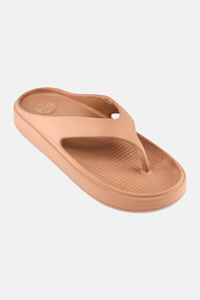 Hurley Men Brand Logo Injection Slip On Slippers, Tan