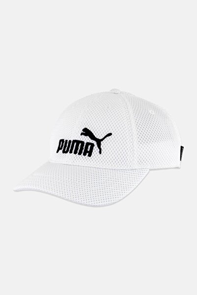 Puma Kids Boy Embroidered Logo Velcro Closure Training BB Cap, White