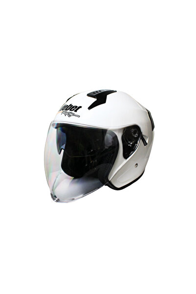 ROY Casca moto semi-integrala adulti, Safebet HF-227, culoare alb, marime L