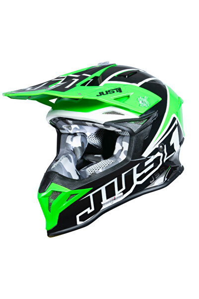 Just1 Casca moto/atv Thruster, culoare verde/negru, marime S