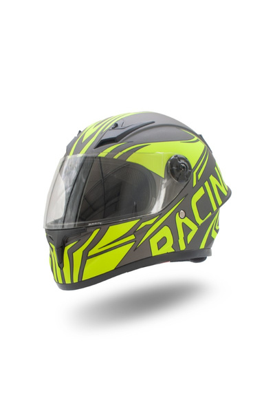 XTR Casca moto integrala copii, XTR506, culoare negru/verde lime, marime YM