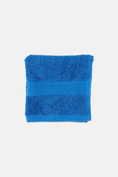 COTTON HOME Textured Face Towel, Blue
