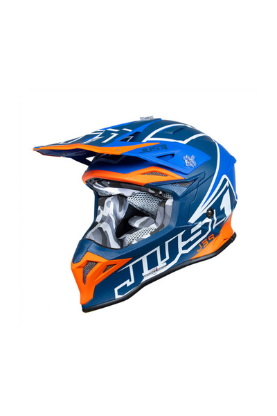 Just1 Casca motocross/atv J39 Thruster, culoare albastru/portocaliu, marime XL