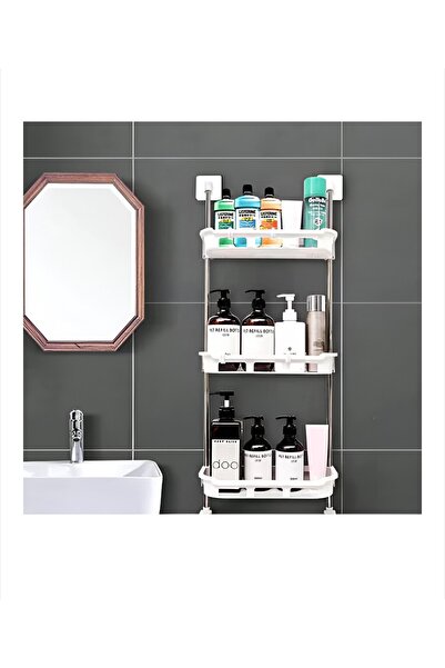 OEM Suport Baie 3 Rafturi, Organizator Vertical, Montaj Perete, Plastic + Metal