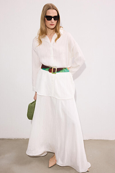 Touché Privé Natural Textured Self-Stripe Shirt