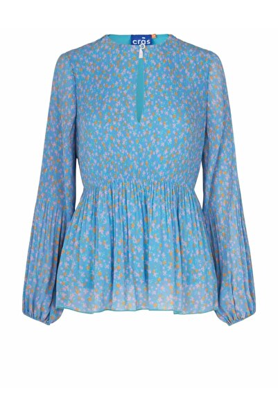 CRAS COPENHAGEN Melidacras Floral Blue Blouse