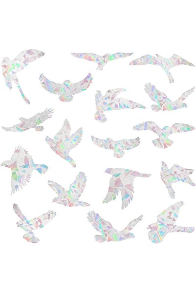 Arabest 20Pcs Birds Static Window Decals for Bird Strikes, Anti-Collision Win...