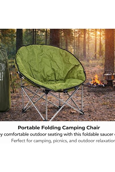 EasyLife Lightweight Portable Moon Camping Chair Folding Outdoor Comfortable ...