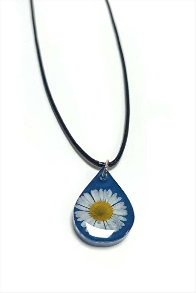 ZERO LAND Gld-Spt- Papatya Damla Epoxy Necklace (72635) - Mi