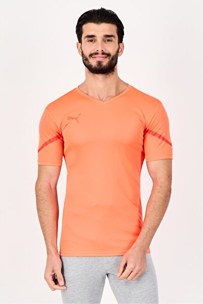Puma Men Slim Fit Short Sleeve Training T-Shirt, Orange