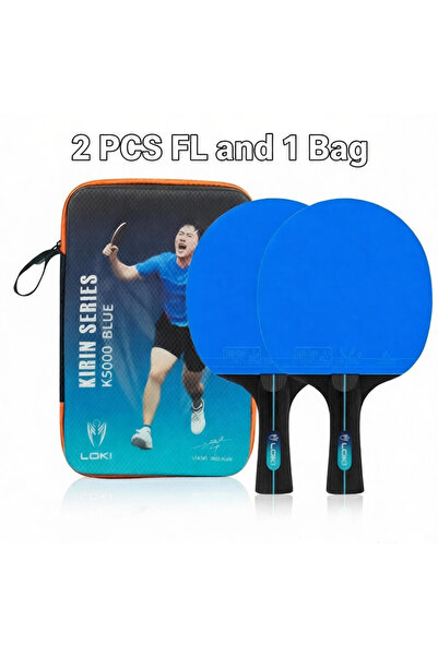 choice2 2 pcs FL and 1 bag LOKI K5000 FL Long HandleTable Tennis Racket Home ...