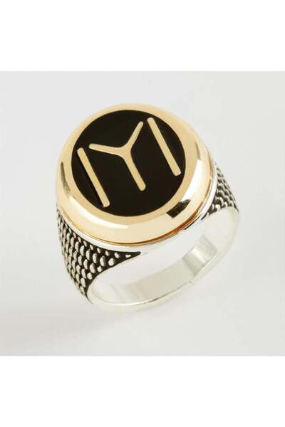ZERO LAND Gld-Spt- Kayı Boyu Metal Men's Ring (73002) - Yellow