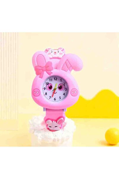 BBS ساعة يد للأطفال من تافسانك بتصميم سيليكون لطيف - اللون: وردي فاتح