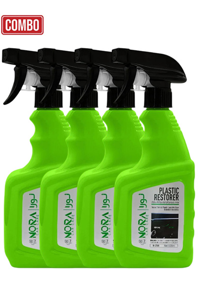 Nora مجموعة من 4 قطع رذاذ ترميم البلاستيك N-258 سعة 500 مل مع حماية من الأشعة...