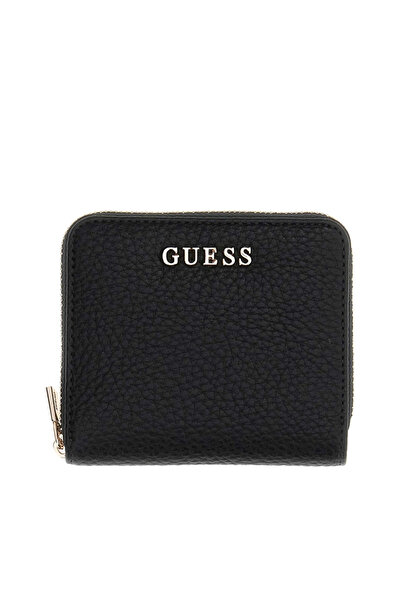 Guess Portofel negru pentru femei Jessa, cu fermoar mic, SWBG8362137-BLA