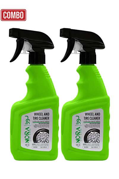 Nora مجموعة من قطعتين من منظف العجلات والإطارات N-251 بتركيبة خالية من الأحما...