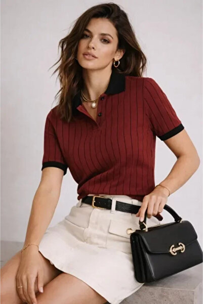 Kanonik Education Μπλουζάκι με γιακά πόλο, ριγέ, κοντομάνικο, με κουμπιά, καλ...