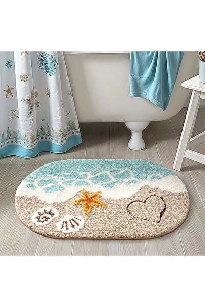Arabest Beach Bathroom Rug, 19.6"x31.4" Soft & Absorbent, Non-Slip Backing, f...