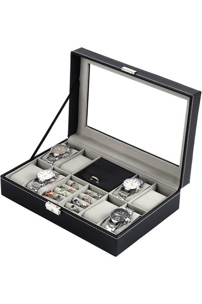 Arabest Watch Box, Jewelry Organizer Case Box for Men Women,Jewelry Display B...