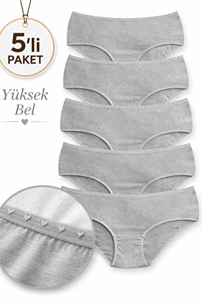 MİSSEMMA Women's Panties with Heart Detail, Elastic