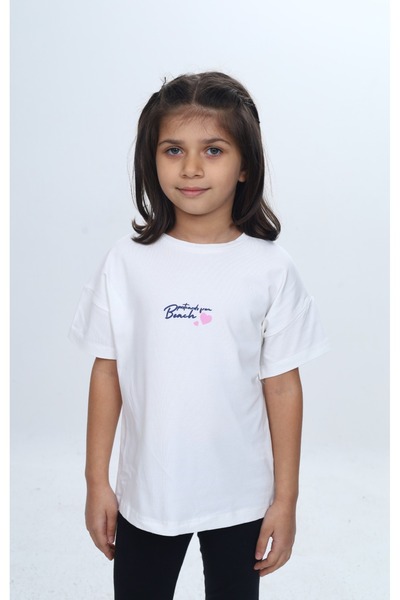 Toontoy Tricou cu mânecă scurtă și decolteu rotund, imprimat, pentru fete 24977