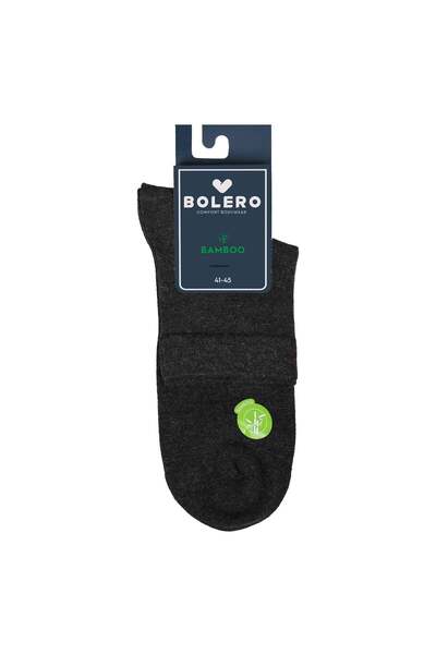 Bolero Men's Premium Seamless Bamboo Short Socks Anthracite