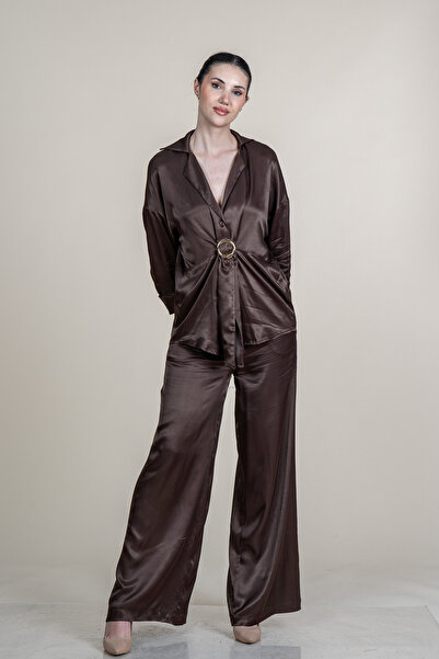 MissVina Λεπτομερής στολή με αγκράφα στο γιακά της ζακέτας 1304