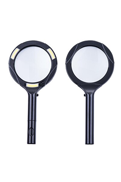 Luxera Lighting Magnifying glass with 3 cob 2w LEDs with 2XR6 batteries
