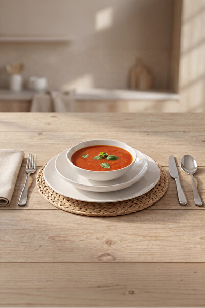 Güral Porselen Atina 18 Parça Yemek Takımı Sade