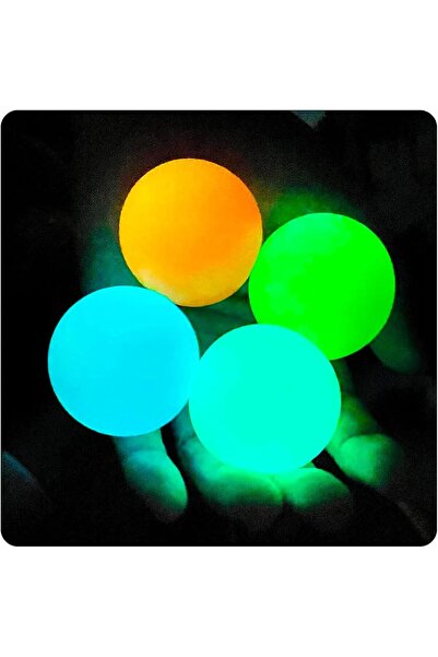 Arabest 4 قطع من الكرات اللزجة المتوهجة في الظلام، ألعاب تخفيف التوتر للسقف و...